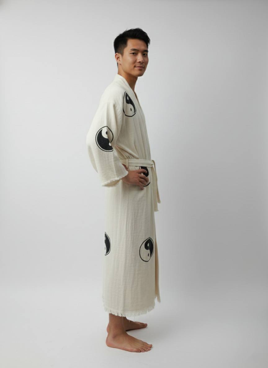 Muslin Kaftan Kimono — Geometric